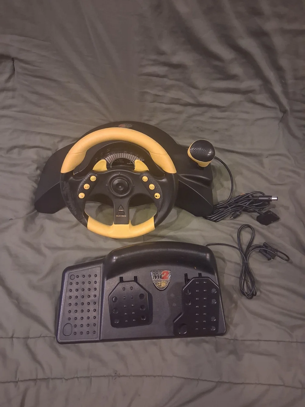 Mad Catz MC2 Microcon Racing Wheel and Pedals for PS1 and PS2